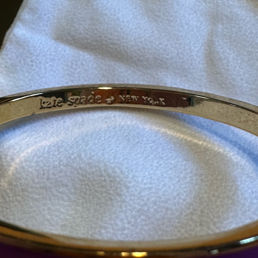 NWT Purple and Gold Kate Spade Bracelet Bangle + Dustbag - Picture 6 of 9